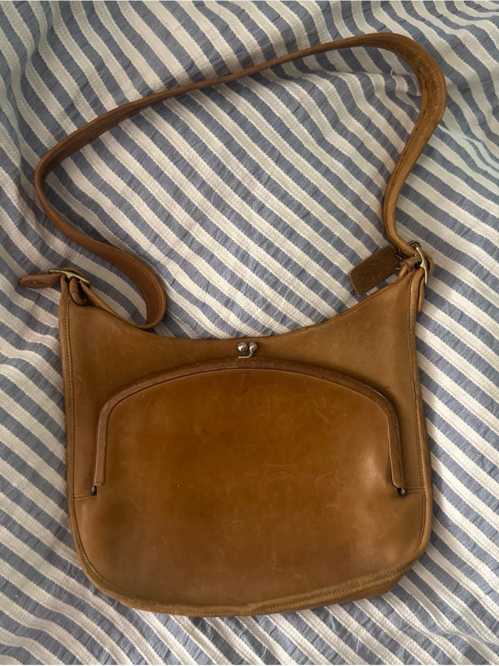 Coach 70s Classic Brown Leather Crossbody Bag